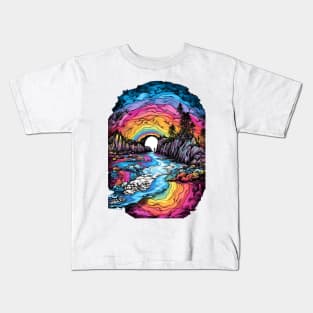 Tie Dye Coast A Vivid Coastal Design Kids T-Shirt